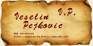 Veselin Pejković vizit kartica